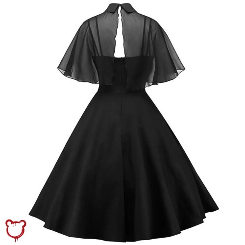 Gothic Butterfly Strap Dress - black / M