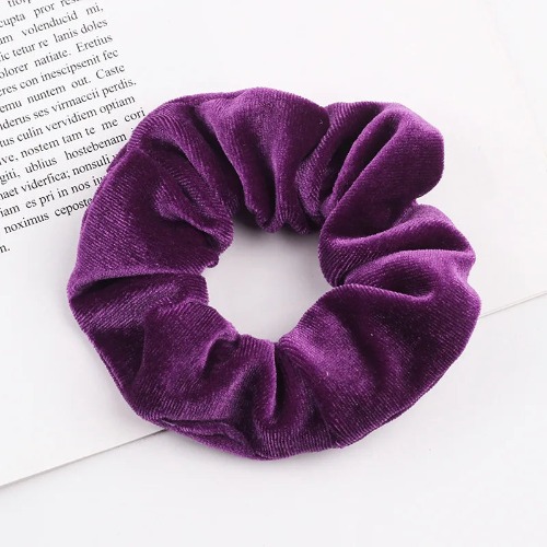 Stylish Elastic Velvet Hair Scrunchies - 1