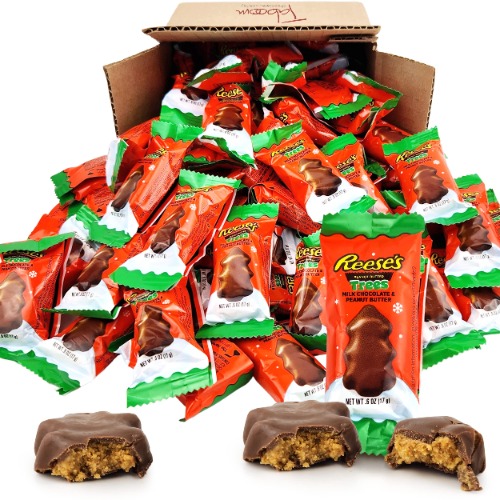 ReesePeanut Butter Trees – 100 ct Chocolate Candy Pack – Perfect Holyday Candy for This Christmas – Party Pack Chocolate Candy – Holyday Snacks With Milk Chocolate and Peanut Butter (100 Count) - 100 Count