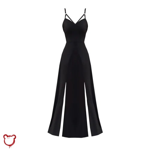 Gothic Maxi Dress - Sky Black - black / M