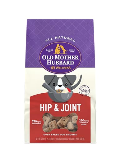 Old Mother Hubbard by Wellness Mother's Solutions Hip & Joint Natural Dog Treats, Crunchy Oven-Baked Biscuits, Ideal for Training, 20 ounce bag - Hip & Joint