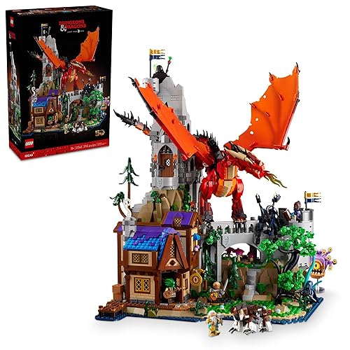 LEGO Ideas Dungeons & Dragons: Red Dragon’s Tale Building Set for Adults, Dungeons and Dragons Gift Idea, Fantasy Model for Build and Display, Created in Collaboration with Wizards of the Coast, 21348