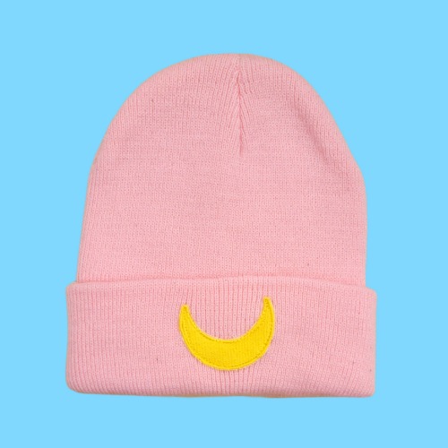 Pink Luna Embroidered Beanie | Default Title