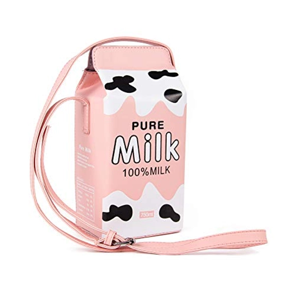 LUI SUI Girls Fruits Banana Strawberry Milk Box Cross Body Purse Bag Women Phone Wallet Shoulder Bags