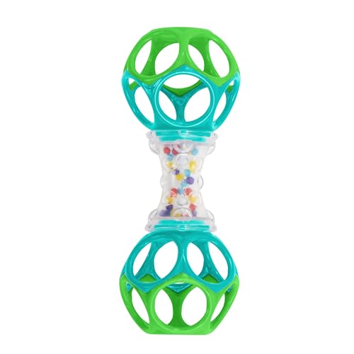 Bright Starts Oball Shaker Rattle Toy, Ages Newborn + - Rattle & Shake Pink Rattle