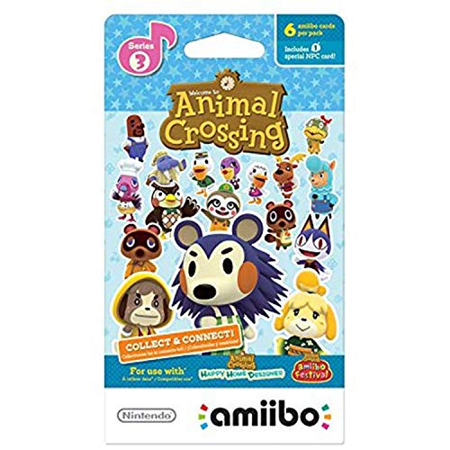 (6 cards) Series 3 Animal Crossing Amiibo Cards 