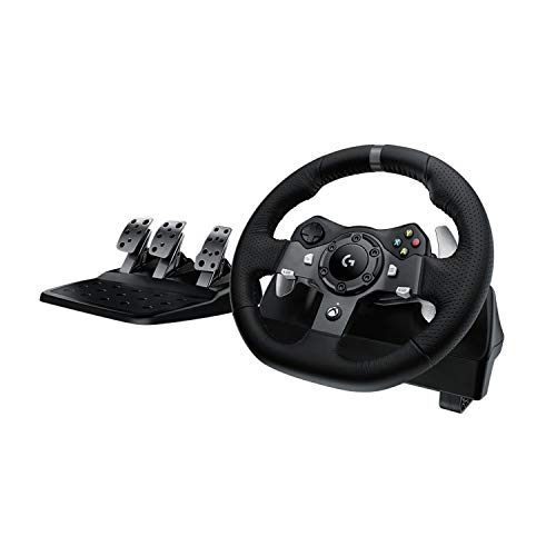 Logitech G920 Driving Force Racing Wheel and Floor Pedals, Real Force Feedback, Stainless Steel Paddle Shifters, Leather Steering Wheel Cover for Xbox Series X|S, Xbox One, PC, Mac - Black - G29 | G920 - Xbox | PC