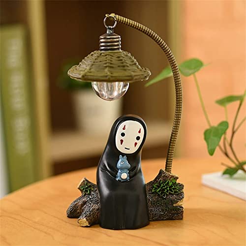 Kimkoala Figures, Cute Studio No Face Man with Night Lamp Light Action Figure Toys for Children Gift for Home Garden Decoration (with Cute Blue Figure) - With Cute Blue