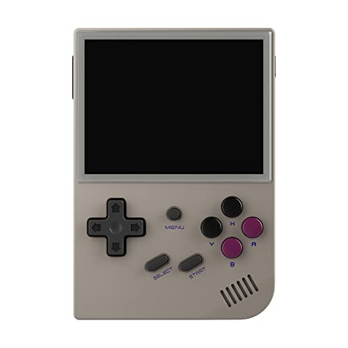 DREAMHAX RG35XX Portable Game Console with 640*480 3.5 Inch IPS Screen Built-in 5470+ Games Linux System, Handheld Video Games Support Gamepad and HDMI TV Output, Retro Game Gift (Gray) - Gray