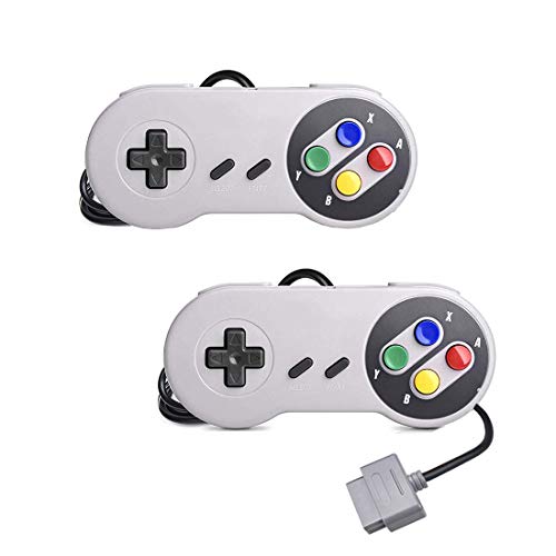2-Pack Classic SNES Controller Replacement Gamepad for Original Super Nintendo Entertainment System Console