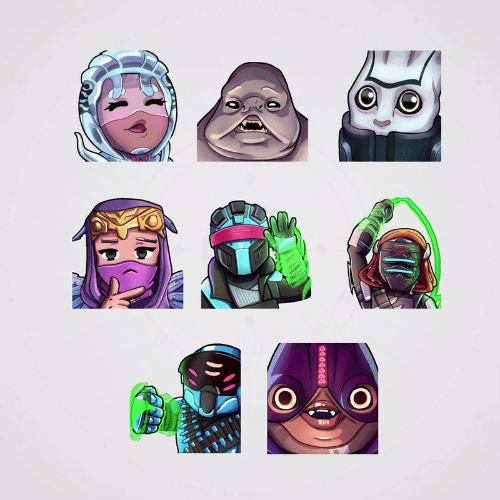 Neomoon Animated Emotes - Neomoon / 2D Animated