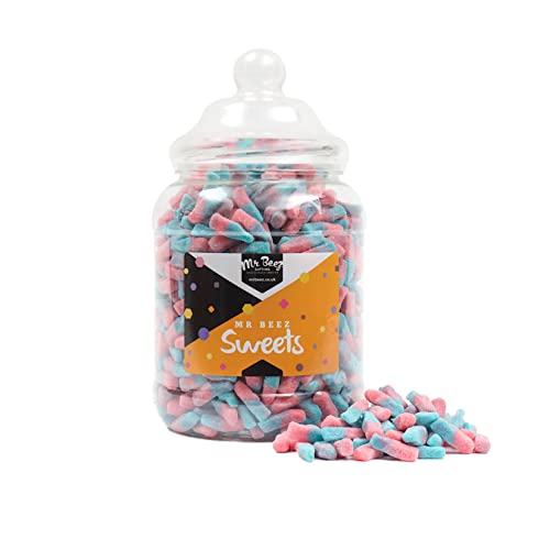 Mr Beez Sweets | Fizzy Blue Bottles | Choice of Classic Retro Sweets Available | 24x14cm | 1700 Grams
