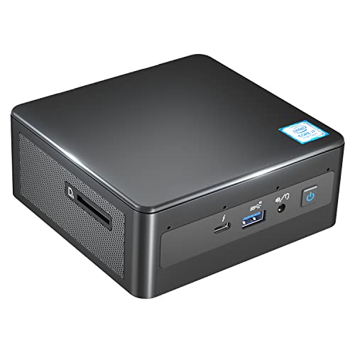 Intel NUC 11 with Intel Core i7-1165G7, 32GB DDR4 RAM & 1TB PCle SSD, 12MB Cache, Up to 4.70 GHz Intel NUC with Intel Iris Xe Graphics, WiFi6, Bluetooth, 8K Support - Built-in Win10 Pro - NUC11PAHi7 32GB+1TB