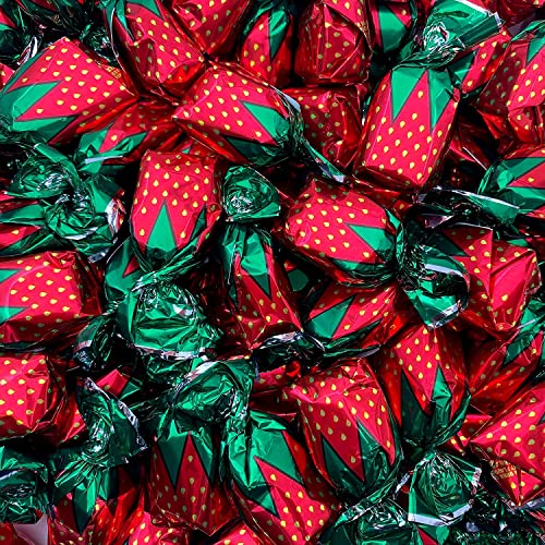 Arcor Strawberry Filled Hard Candy Buds Bon Bon Sachet Wrap - Bulk Pack 2 Pounds