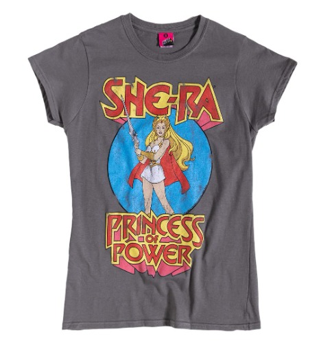 Womens Charcoal She Ra Princess of Power Fitted T Shirt