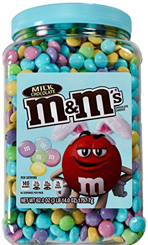 M&M's Milk Chocolate Easter Candy Jar (62 Oz.) - Milk Chocolate - 62 Ounce (Pack of 1)