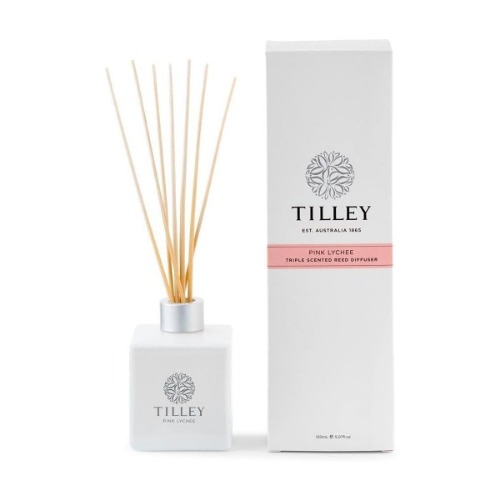 Tilley Classic White Pink Lychee Triple Scented Aromatic Reed Diffuser 150 ml