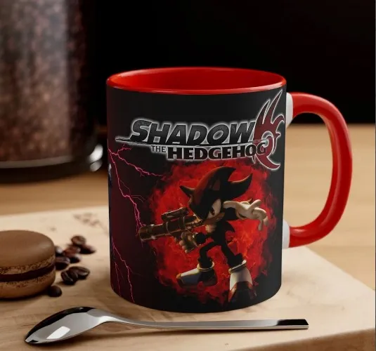 Accent Mug For Gamer Dad Gift For Gamer Girl Gifts For Coffee Lovers Mug Kawaii Coffee Mug Gameroom Decor For Shelves Shadow The Hedgehog 