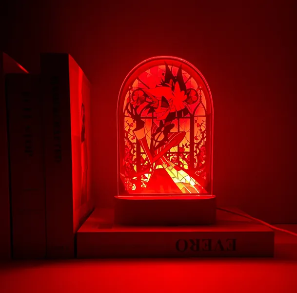 Hazbin Hotel Alastor Night Light,  Gift for Gamers, Christmas Gift, Colors Changing, Birthday Gift