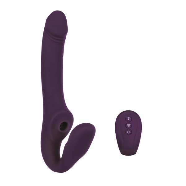 Strapless Strap-On With Air Pulse Clit Stimulator