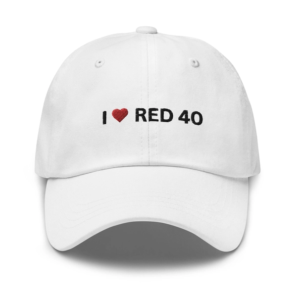 Red Dye 40 Hat - Health & Wellness - Cotton Embroidered Dad Cap