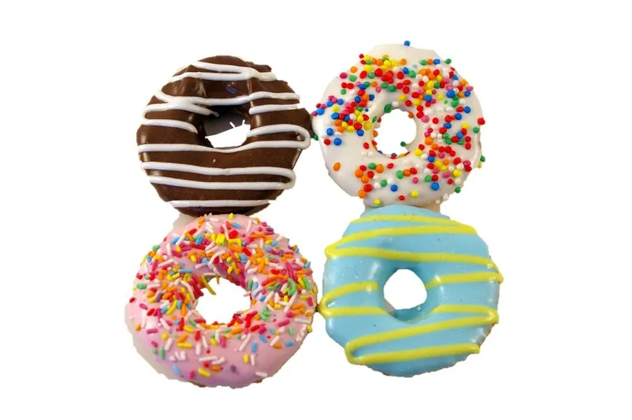 Huds and Toke Little Doggy Donut Treats 4 Pieces