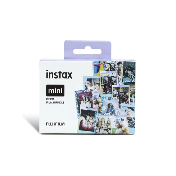 instax Limited Edition 3 Pack Deco Mini Film Bundle, Confetti, Sky Blue, Mermaid Borders, Pack Contains 3 x 10 Shot Film catridges - mini