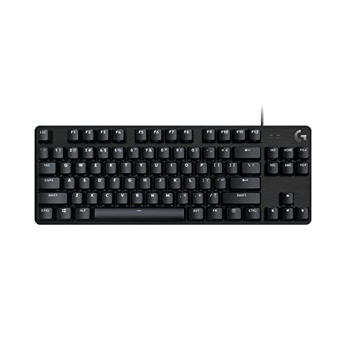 Logitech G413 TKL SE Mechanical Gaming Keyboard - Compact Backlit Keyboard with Tactile Mechanical Switches, Anti-Ghosting, Compatible with Windows, macOS - Black Aluminum - TKL - Keyboard