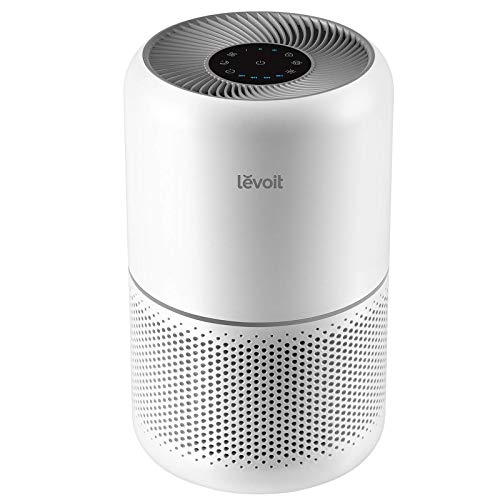 LEVOIT Air Purifier for Home Allergies Pets Hair in Bedroom, H13 True HEPA Filter, Covers Up to 1095 Sq.Foot Powered by 33W High Torque Motor, Remove 99.97% Dust Smoke, 0.3 Microns, Core 300 ,White - Cream White