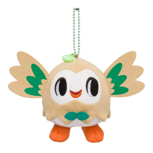 Pokemon Center Original pokemon time Rowlet Plush Mascot Key Chain Japan