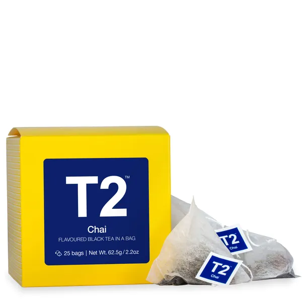 T2 Tea - Chai Spiced Black Tea, 25 Tea Bags