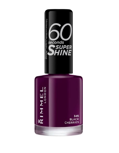 Rimmel 60 Seconds Super Shine, 345-Black Cherries, 8ml