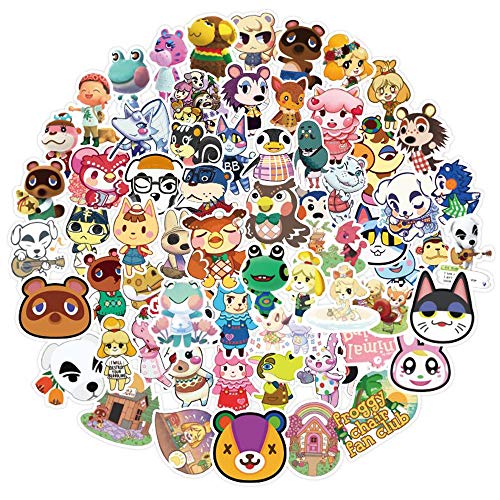 Modou 100pcs Animal Crossing Stickers Cool Game Stickers for Water Bottles Waterproof and Perfect for Laptop Hydro Flask Car Phone - Animal