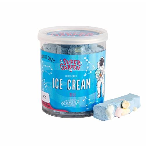 Freeze Dried Blue Ice Cream - Limited Edition Freeze Dried Candy - Flavourful & Delicious Astronaut Food and Freeze-Dried Sweets by Super Garden