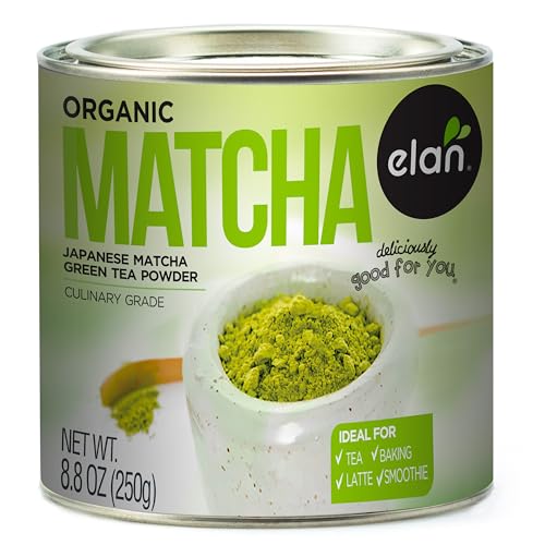 ELAN Organic Japanese Matcha Green Tea Powder, Non-GMO, Vegan, Gluten-Free, Kosher 250g