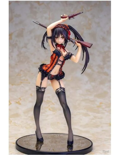 Action Figures Pvc 22Cm Anime Dating Tokisaki Kurumi Pvc Figure Action Anime Cute Girl Figure Model Playthings Collection Gifts-R Great Gift For Boys And Girl