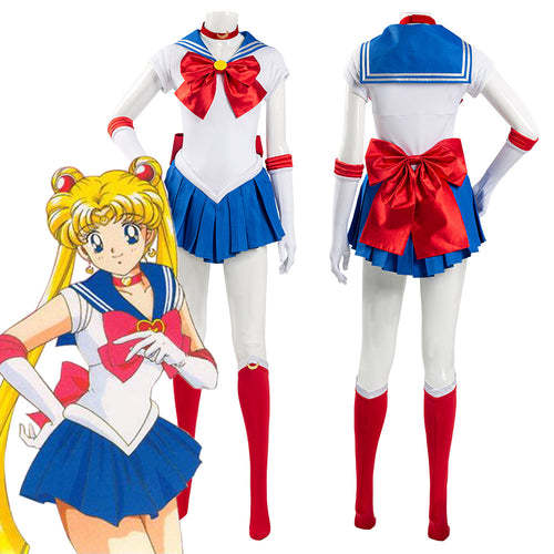 Disfraz de Anime Sailor Moon para mujer y niño, Tsukino uniforme de Usagi, traje de Cosplay para fiesta de Halloween, carnavl - AliExpress 