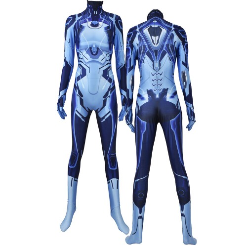 Disfraz de Halo Cortana para mujer y niña, mono Zentai para fiesta de Halloween - AliExpress 