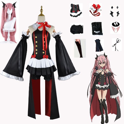 Seraph Of The End Owari no Seraph Krul Tepes disfraces de Cosplay, uniforme de Anime, bruja, vampiro, trajes de Halloween, ropa para niña - AliExpress 