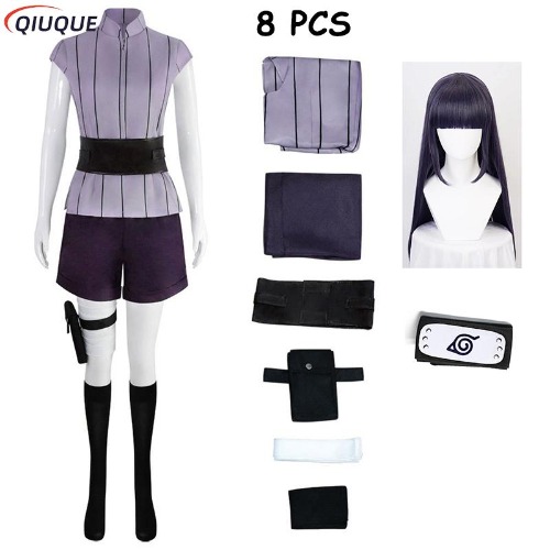 Hyuga Hinata-Peluca de disfraz de Cosplay para mujer, traje de Carnaval para Halloween - AliExpress 