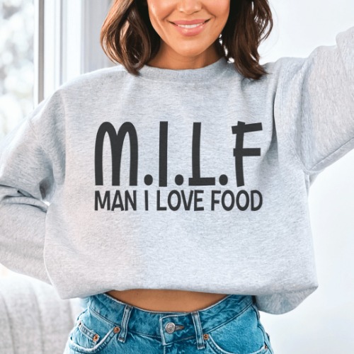 Man I Love Food Sweatshirt - Sport Grey / XL