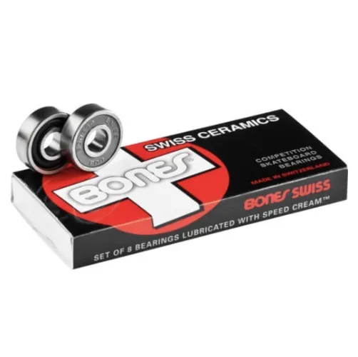 Bones Bearings - 8mm Bones Swiss Ceramic Skateboard Bearings (8) Pack