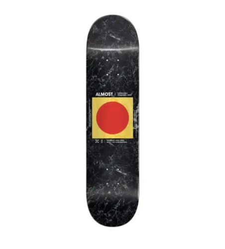Almost Skateboards Minimalist Black Skateboard Deck Resin-7 - 8.25 x 32