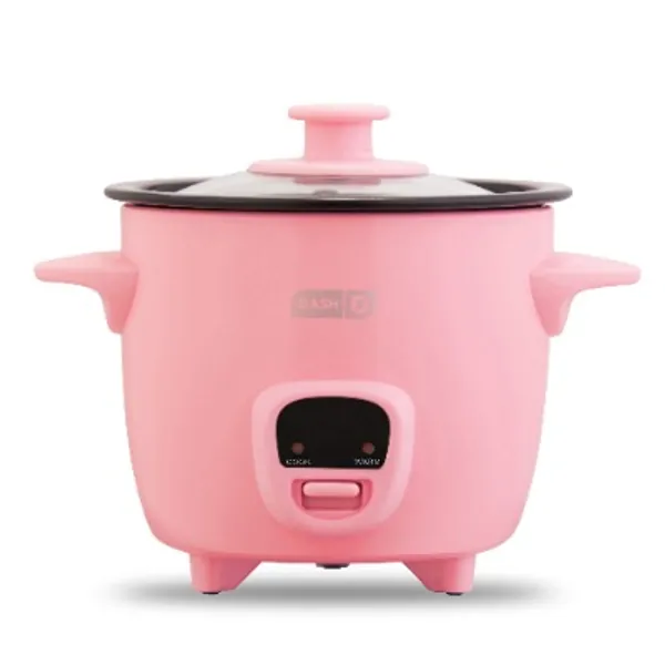 Dash Mini Rice Cooker Steamer with Removable Nonstick Pot, Keep Warm Function  Recipe Guide, 2 cups, for Soups, Stews, Grains  Oatmeal - Pink