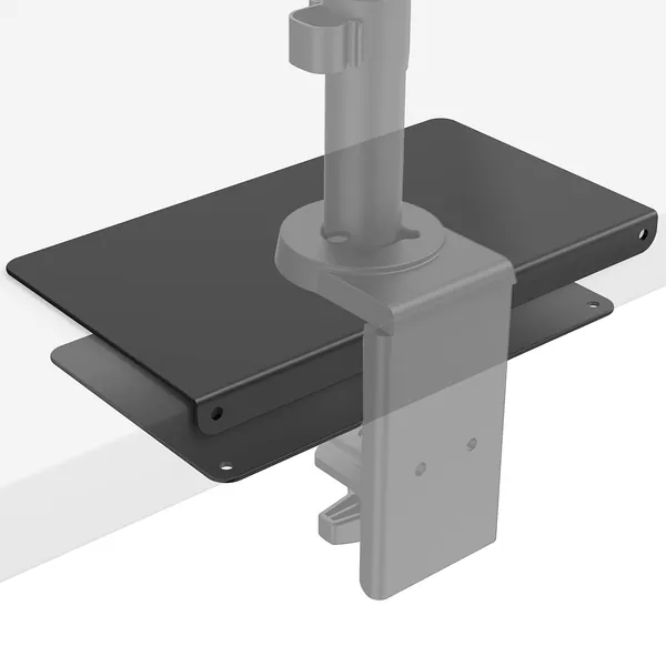 WALI Steel Reinforcement Bracket for Thin, Glass, and Other Fragile Table Tops, Compatible with Most Monitor Mount Stand Grommet C Clamp Installation (CGRP-B), Black - Black