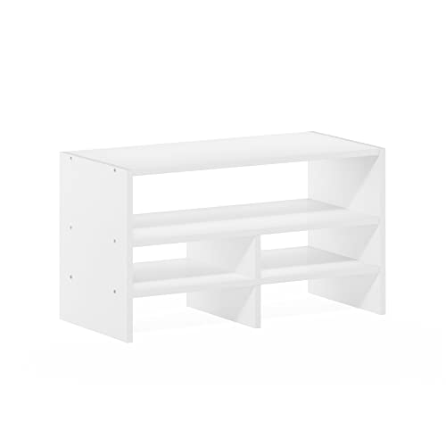 Furinno Hermite Desk Top Organizing Shelf Bookcase, White - 16.4-Inch - White