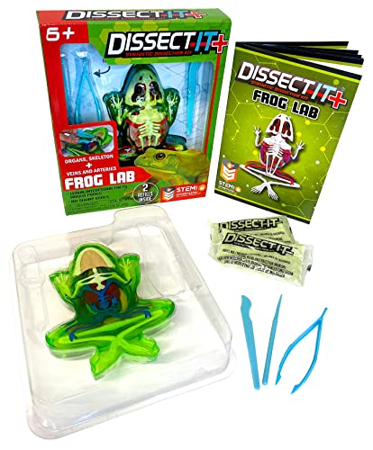 Dissect-It Plus Upgraded Frog Dissection Toy Kit, Realistic Lab Experience, No Use of Real Frog! No Odor, Squishy Gelatin, STEM Projects, Animal Science & Anatomy Home Learning for Kids, Boys, Girls - Frog Plus