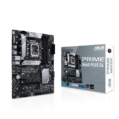ASUS Prime B660-PLUS D4 LGA 1700(Intel 12th Gen) ATX Motherboard(PCIe 4.0, DDR4,3xM.2 Slots, 2.5Gb LAN, Rear USB 3.2 Gen 2x2 Type-C, Front USB 3.2 Gen 1 Type-C, Thunderbolt 4 Header Support) - 