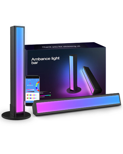 Victoper Smart Light Bar, Smart LED Lights with 12 Scene and Music Modes, RGBICWW Bluetooth Color Light Bar for Entertainment, PC, TV, Room Décor,TV Backlight Sync with 16 Million Colors - 