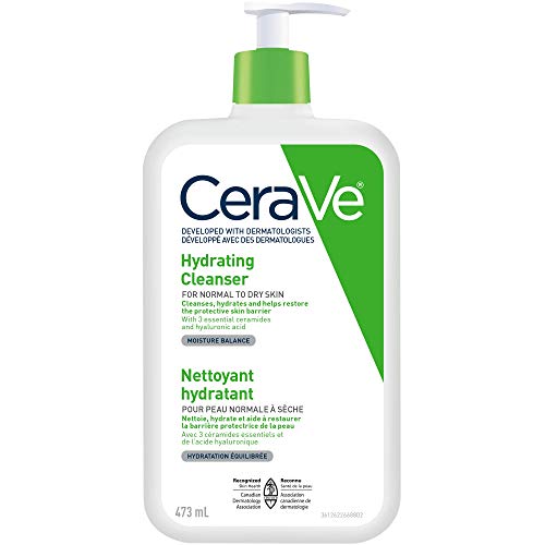 CeraVe HYDRATING Daily Face Wash, Gentle Moisturizing Non-Foaming Facial Cleanser for Men & Women, Dry & Sensitive Skin, with Hyaluronic Acid, Ceramides, Glycerin. Fragrance-Free, 473ML - 473 ml (Pack of 1) - Face Wash